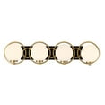 thumbnail image 1 of Alhambra 4-Light Bathroom Vanity Light in Matte Black with Warm Brass, 1 of 5