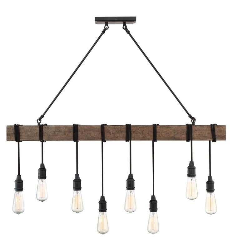 Savoy House Burgess 8-Light Rustic Bronze Linear Pendant