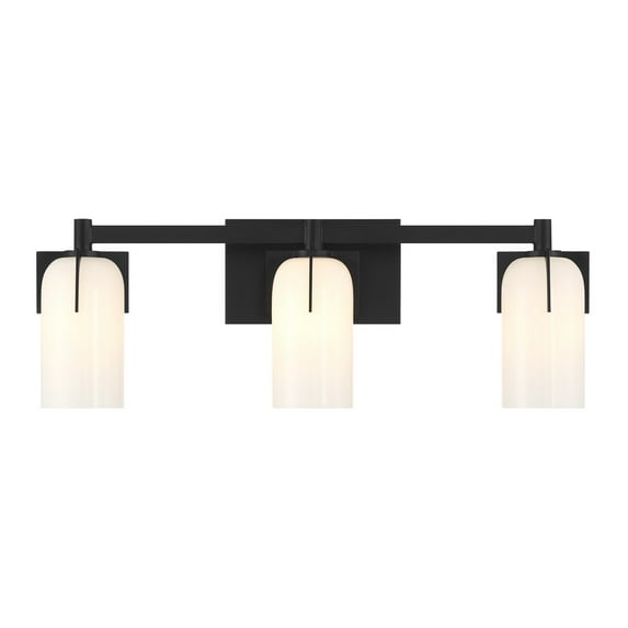 Caldwell 3-Light Bathroom Vanity Light in Matte Black