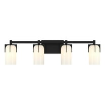 Caldwell 4-Light Bathroom Vanity Light in Matte Black
