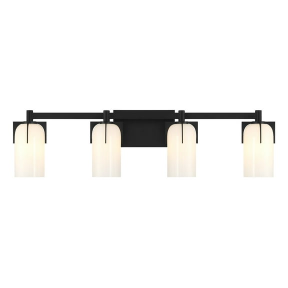 Caldwell 4-Light Bathroom Vanity Light in Matte Black
