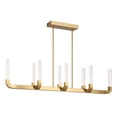 thumbnail image 1 of Del Mar 8-Light LED Linear Chandelier in Warm Brass by Breegan Jane, 1 of 7
