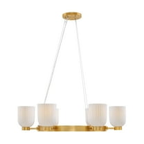 Isla Blanca 6-Light Chandelier in Warm Brass by Breegan Jane