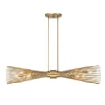 thumbnail image 1 of Longfellow 6-Light Linear Chandelier in Burnished Brass, 1 of 6