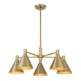 thumbnail image 1 of Pharos 5-Light Chandelier in Noble Brass by Breegan Jane, 1 of 6
