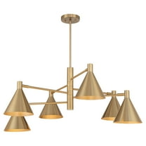 Pharos 6-Light Chandelier in Noble Brass by Breegan Jane