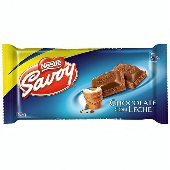 Savoy Chocolate Con Leche Milk Chocolate Bars  5-Pack (130g/4.58oz Each)