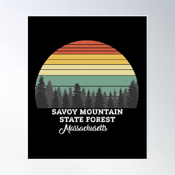 Savoy Mountain State Forest Massachusetts Poster Wall Art, Modern Wall Decor, 8x12 UNFRAMED