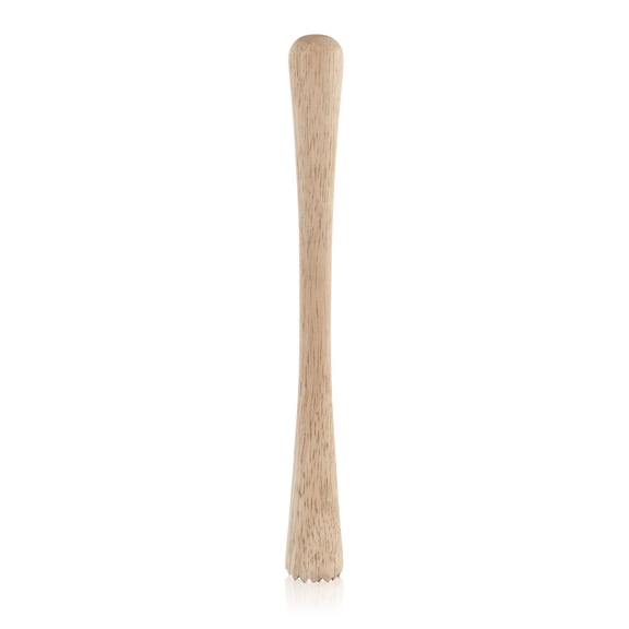 Savoy Smash Natural Wood Muddler with Serrated Base - Craft Cocktail Tools