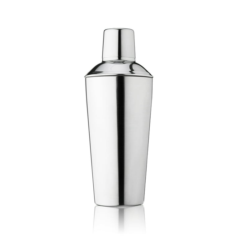 Savoy Stainless Steel Cocktail Shaker with Cap and Strainer by - 24oz