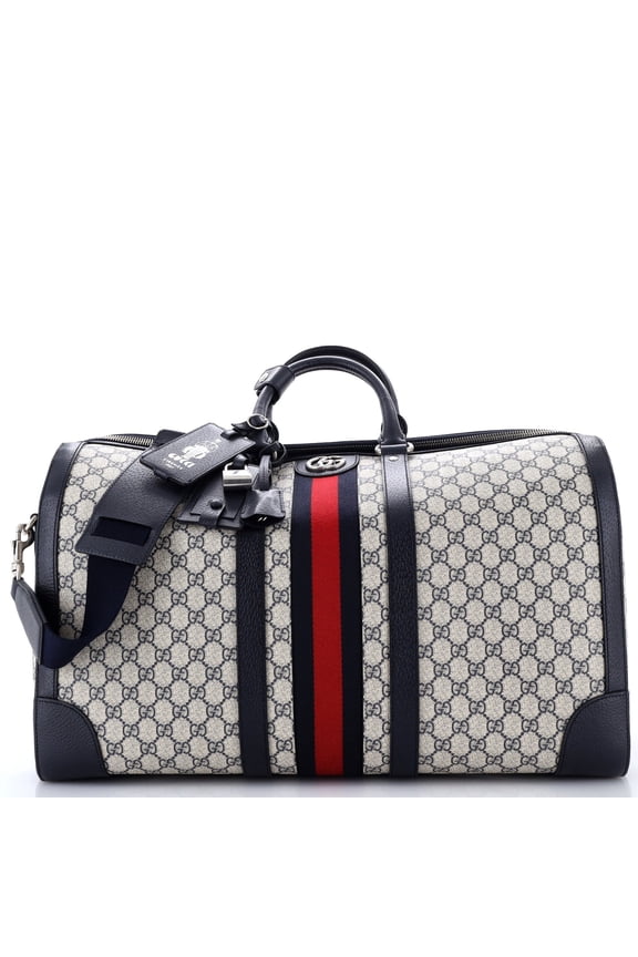 Savoy Web Convertible Duffle Bag GG Coated Canvas Large By Rebag