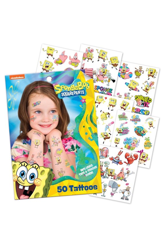 Temporary Tattoos - Sponge Bob, 50 count