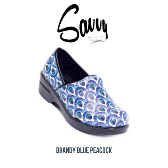 Savvy Brandy Nursing Shoe in Blue Peacock Size 10 M
