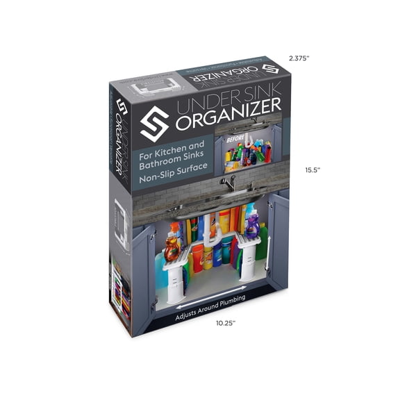 Spicy Shelf - Savvy Shelf Under Sink Storage Organizer, Made for Kitchen Organization and Accessibility