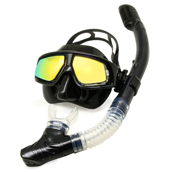 Savvy Specs Farsighted Hyperopia +2.0 to +6.0 Scuba Diving and Snorkeling Mask (Black Dive w/Snorkel +2.0)