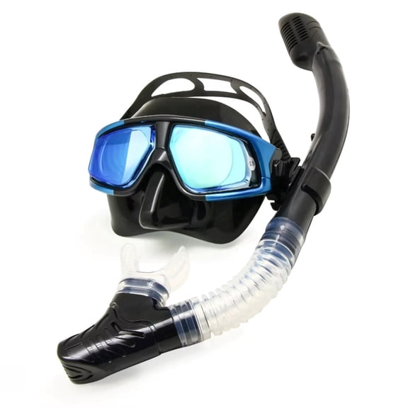 Savvy Specs Farsighted Hyperopia +2.0 to +6.0 Scuba Diving and Snorkeling Mask (Dive Blue w/ Snorkel +5.0)