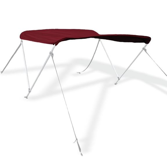 SavvyCraft® 2 Bow Bimini Top Replacement Canvas Cover with Storage Boot, 74-84in W Burgundy