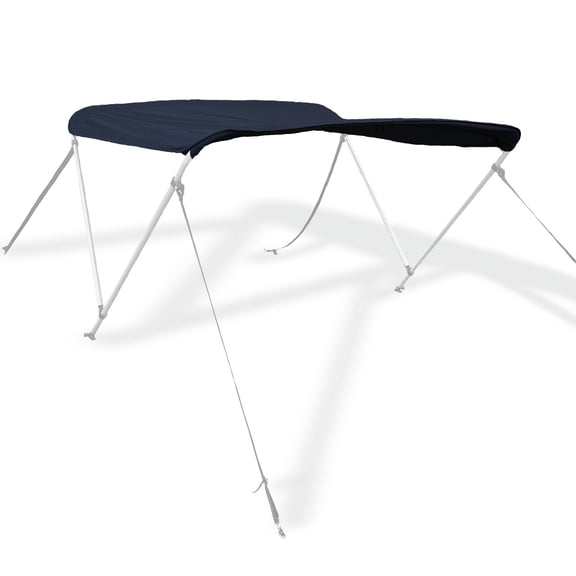 SavvyCraft® 2 Bow Bimini Top Replacement Canvas Cover with Storage Boot, 74-84in W Navy