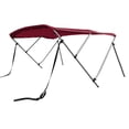 thumbnail image 1 of SavvyCraft™ 3 Bow Bimini Top Frame and Canvas, Burgundy 3 Bow 72" L 46" H 61"-66" W with Boot and Rear Poles, 1 of 8