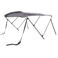 thumbnail image 1 of SavvyCraft™ 3 Bow Bimini Top Frame and Canvas, Gray 3 Bow 72" L 36" H 73" 78" W with Boot and Rear Poles, 1 of 8