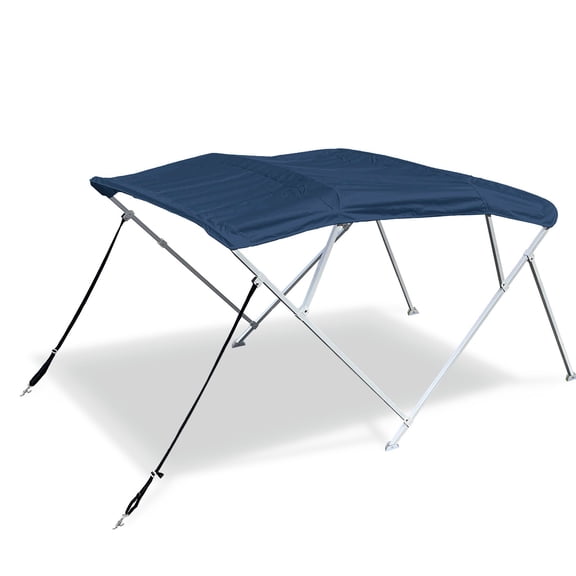 SavvyCraft® 4 Bow Square Tube Boat Bimini Top with Frame & Canvas, 10ft L 54"H 97"-103" W Navy