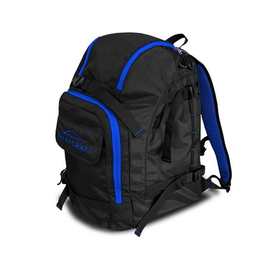 SavvyCraft Ski Boot Bag - 50L Storage for Ski and Snowboard Boots, Helmets, Gloves, and Accessories - Lightweight, Durable, Convenient, Blue