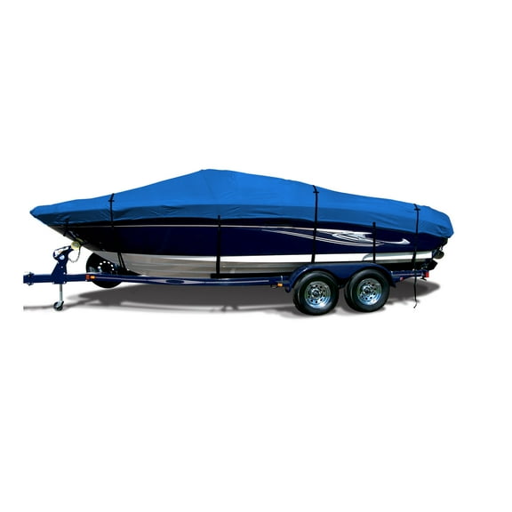 SavvyCraft V-hull Runabouts, Bowrider Trailerable Boat Cover Fits 20'-22'L Beam width 106" Blue