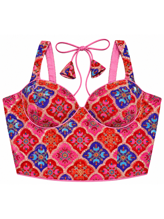 Savyasachi embroidery designer Red Crop Top- 36-40