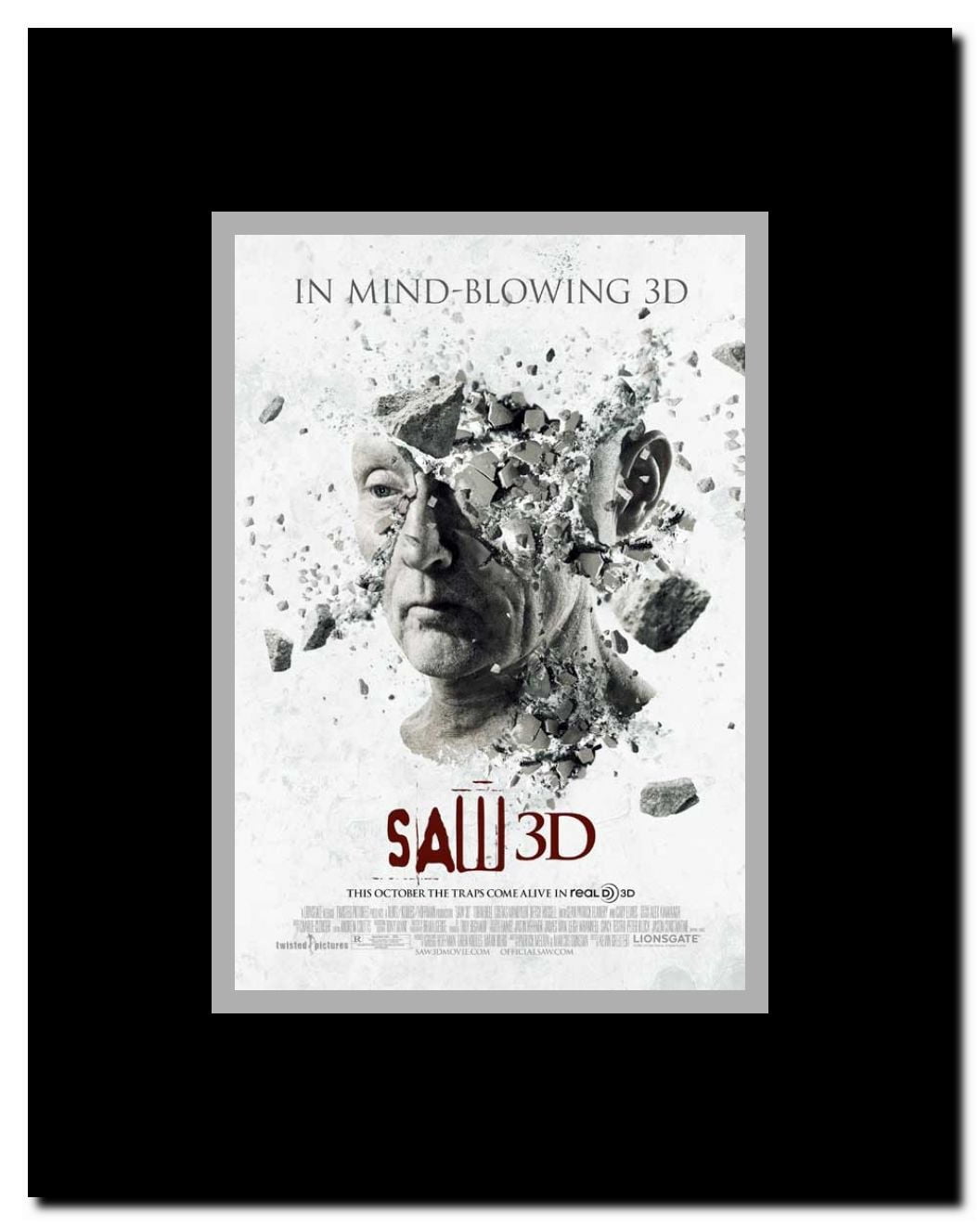 Saw 3D Framed Movie Poster