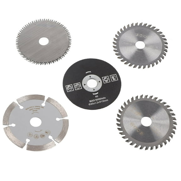 Saw Blade,5Pcs Diameter 15mm,85mm Inner Mini Carbide Circular Saw Blade for Cutting Tool for Marble Cutting Machines Electric Hand Saws Sliding Table Saws