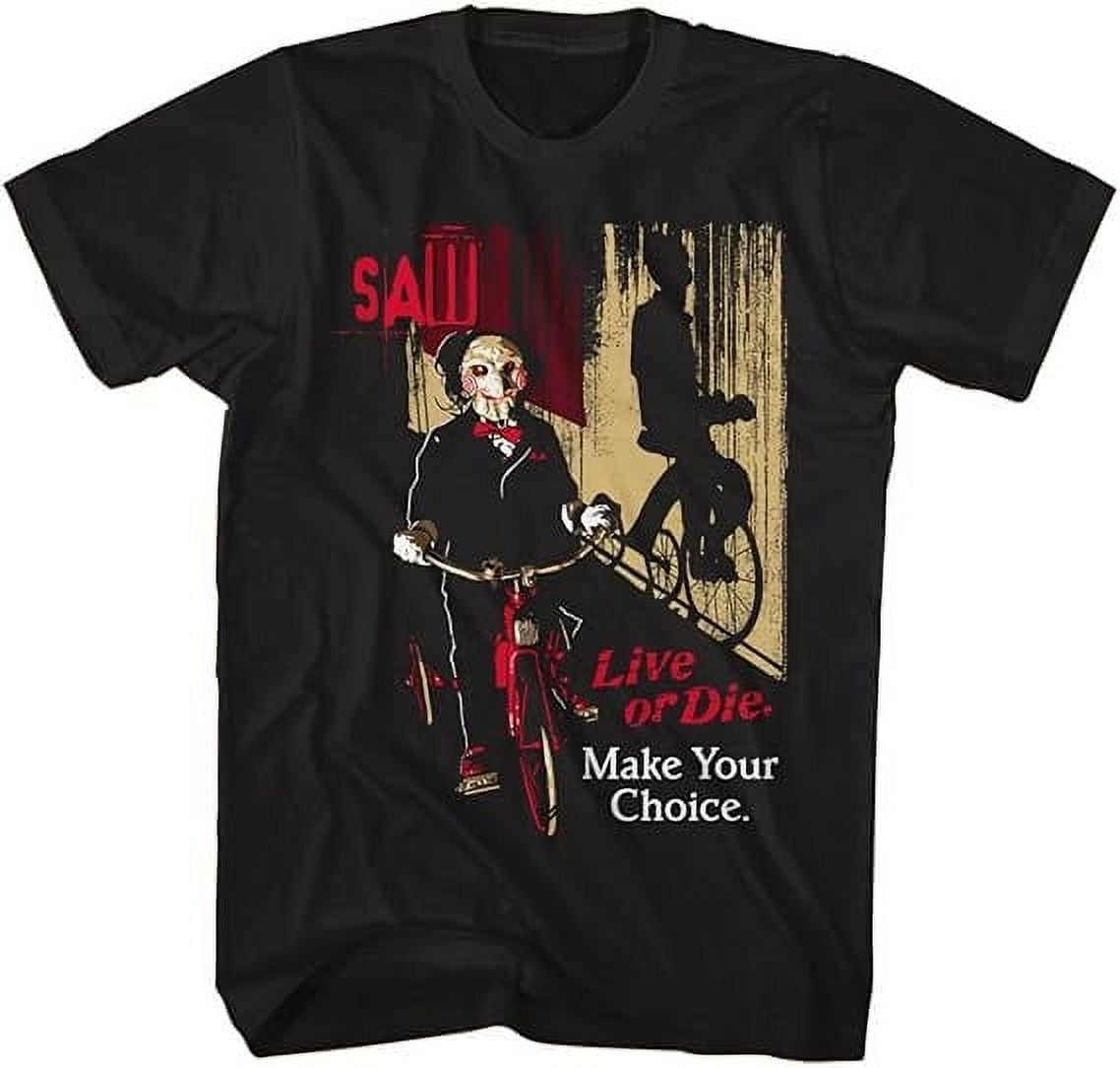 Saw Horror Movie T Shirt Your Choice Live Or Die Adult Short Sleeve T ...