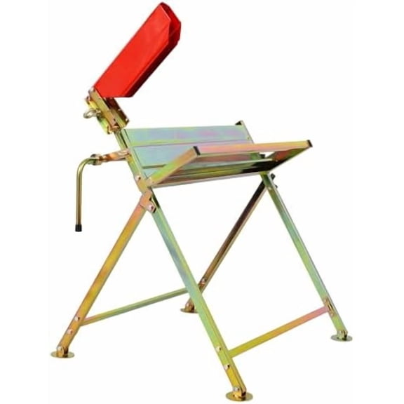 Saw Horse with Chainsaw Holder, Heavy Duty Sawhorses, Galvanized Steel Foldable Log Cutting Stand Measuring Bar for Log Cutting Firewood Cutting, Log Holder for Chainsaw Cutting$$Tools
