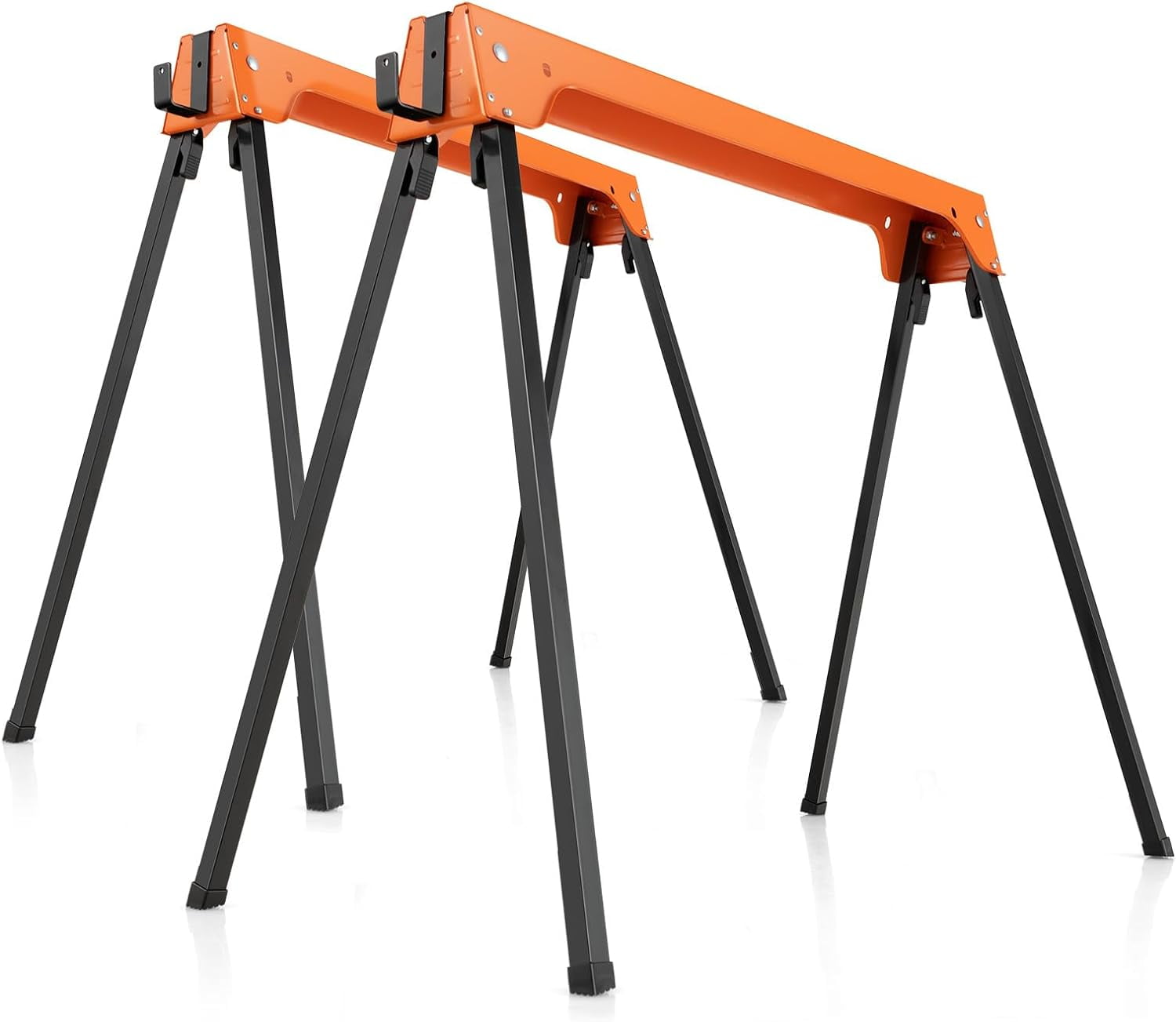 Saw Horses 2 Pack Folding, Lightweight Saw Horse with 2x4 Detachable Support Arm, 1322 Lbs