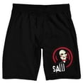 thumbnail image 1 of Saw Jigsaw Bullseye Men's Black Sleep Pajama Shorts-XL, 1 of 5