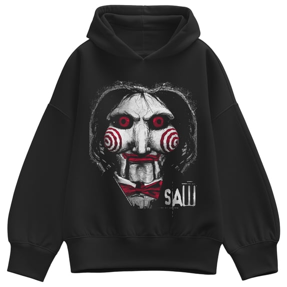Saw - Jigsaw Portrait Women's Oversized Fleece Hoodie Sweatshirt