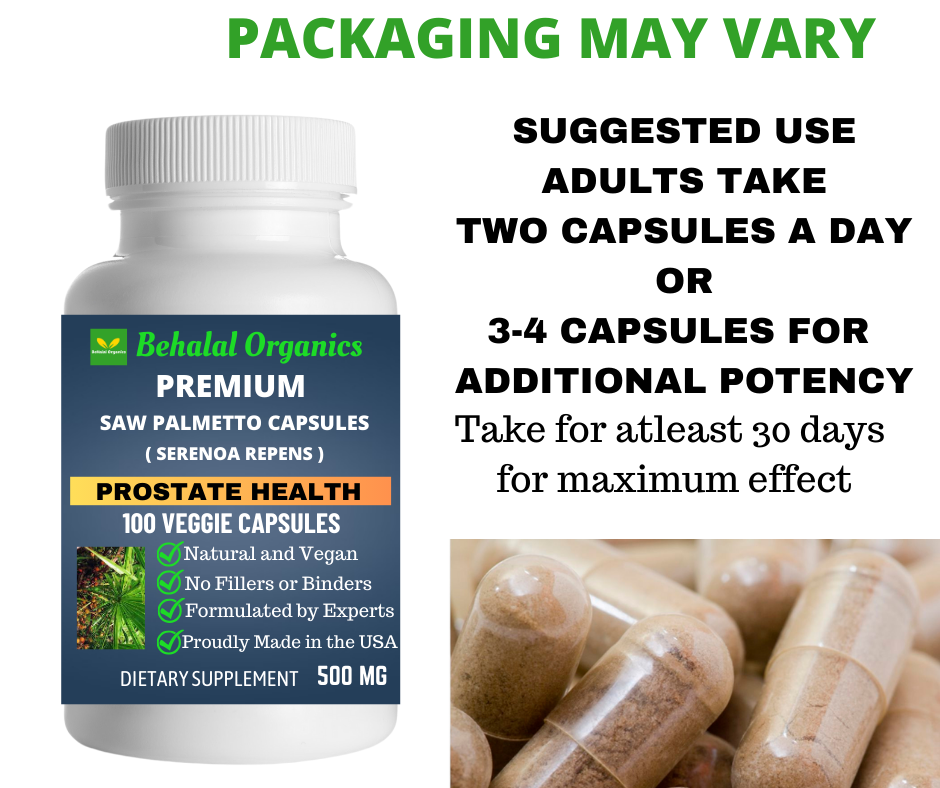 Saw Palmetto 100 Quick Release Capsules - 500mg Per Capsule