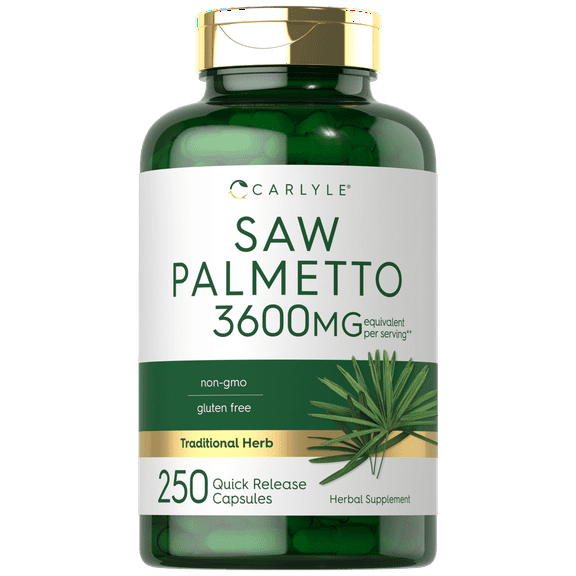Saw Palmetto | 3600mg | 250 Capsules | For Men and Women | Extract Supplement | by Carlyle