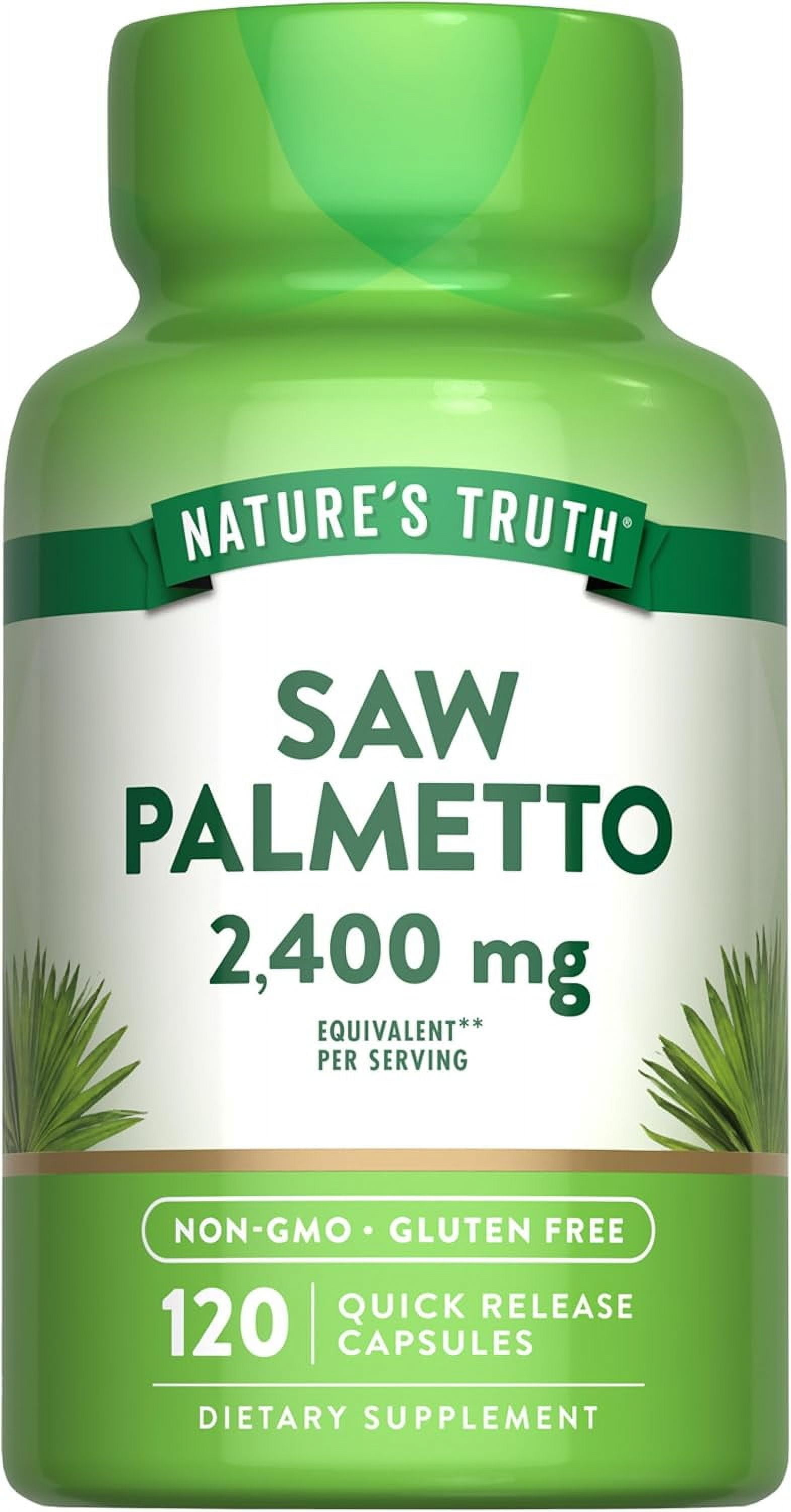 Saw Palmetto Extract | 2400 mg | 120 Capsules | Gluten Free | by Nature's Truth