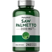 Saw Palmetto Extract | 3600 mg | 240 Capsules for Men and Women | by Piping Rock
