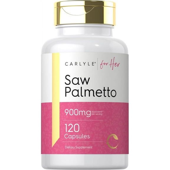 Saw Palmetto For Women 900mg | 120 Capsules | Non-GMO, Gluten Free Supplement | For Her by Carlyle