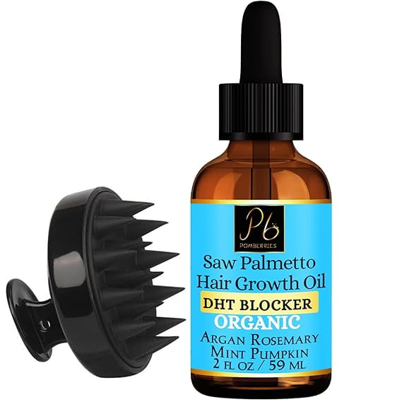 Saw Palmetto Hair Loss Treatment + Scalp Massager, Saw Palmetto Oil for