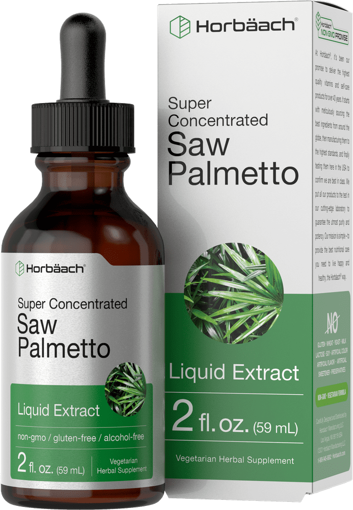 Saw Palmetto Liquid Extract | 2 oz | Vegetarian & Alcohol Free | by Horbaach