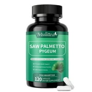 Saw Palmetto for Men Prostate Health Supplement to Promote Urinary Tract Function - 500mg Per Serving - 120 Count - Hair Health Urinary Health - Vegan, Non-GMO Capsules, 2 Month Supply