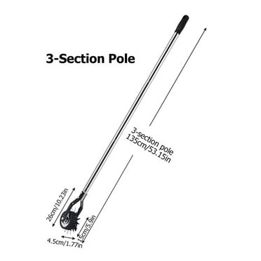 Saw-Tooth Wheeled Manual Lawn Edger with Non-Slip Handle Detachable Gardening Tools Lawn Trimming Tool for Home Lawn Landscaping (3 Sections 1.2m)
