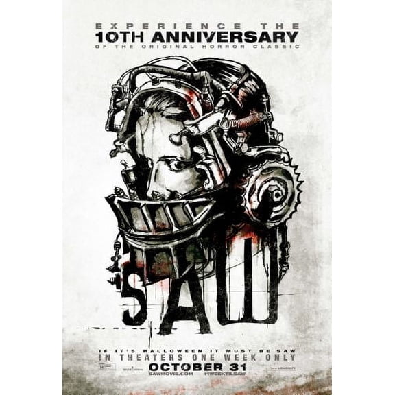Saw poster Metal Sign 8inx 12in Art Print on Metal 8x12 Multi-Color Square Adults Poster Time