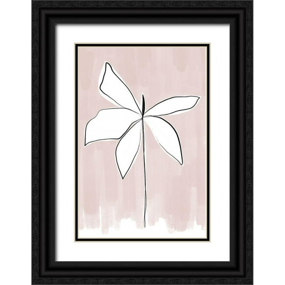 Sawall, Anastasia 13x18 Black Ornate Wood Framed with Double Matting Museum Art Print Titled - Bordered Flower