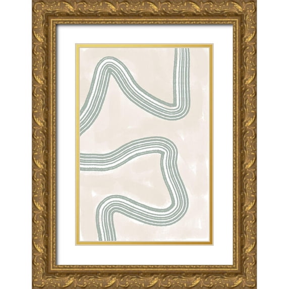 Sawall, Anastasia 17x24 Gold Ornate Wood Framed with Double Matting Museum Art Print Titled - Abstracto Twist