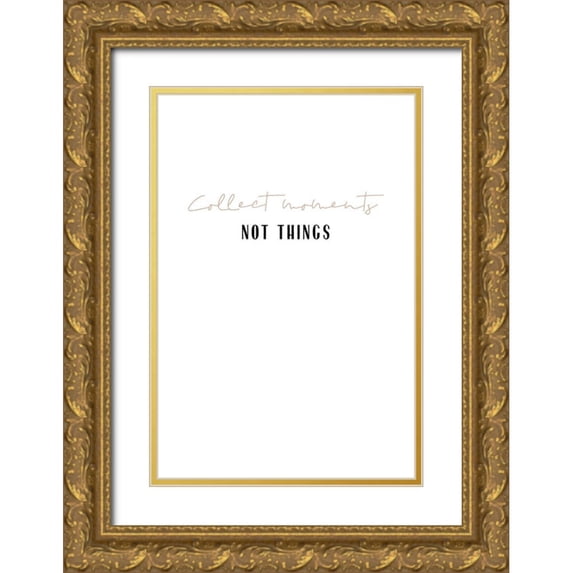 Sawall, Anastasia 17x24 Gold Ornate Wood Framed with Double Matting Museum Art Print Titled - Collect moments not things