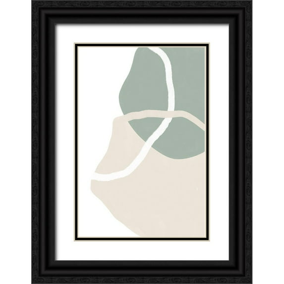 Sawall, Anastasia 23x32 Black Ornate Wood Framed with Double Matting Museum Art Print Titled - Free Forms Two and a half