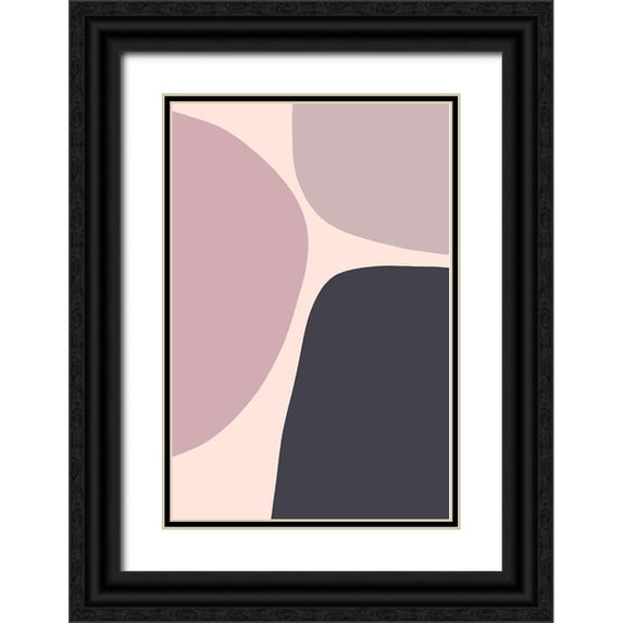 Sawall, Anastasia 23x32 Black Ornate Wood Framed with Double Matting Museum Art Print Titled - Mauve Trio